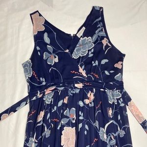 Maxi Blue Maternity Dress